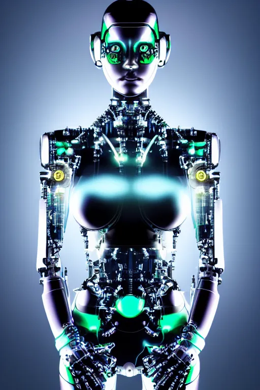 Prompt: detailed photo of the half - cybernetic robocatgirl, symmetry, awesome exposition, very detailed, highly accurate, intricate, professional lighting diffracted lightrays, 8 k, sense of awe, science magazine cover