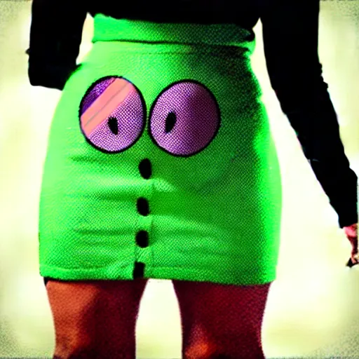 Image similar to pepe in a short skirt