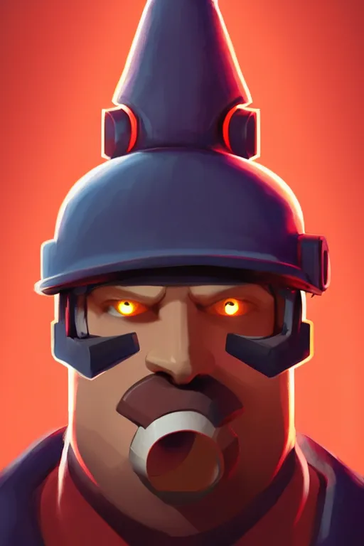 Image similar to team fortress 2 pyro, symmetrical!! sci-fi, modern, colourful!! highly detailed, digital painting, artstation, concept art, sharp focus, illustration, by greg rutkowski