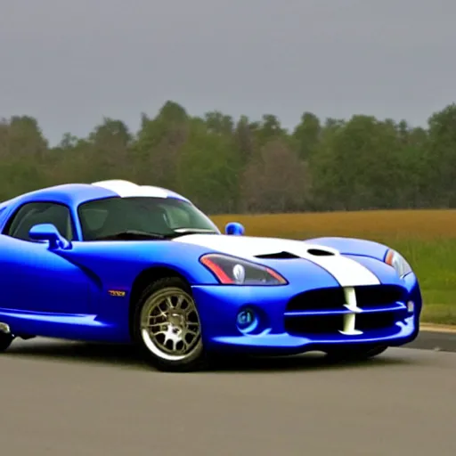 Prompt: a blue dodge viper doing a burnout :: a scene from initial D