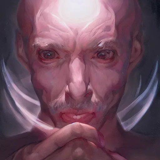 Image similar to a powerful psychic man emitting psychic powers, by sabbas apterus,