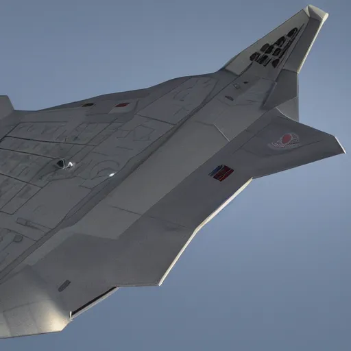 Image similar to insane detail, hyper - realistic, 3 d model, a stealth fighter jet engaging a ufo in mid - air