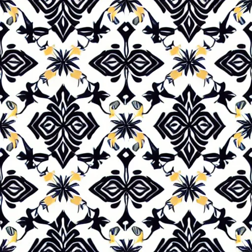 Prompt: symmetrical seamless pattern of 🏵