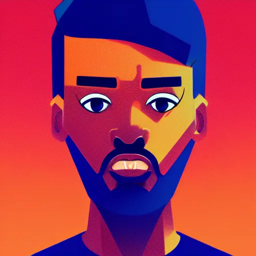 Image similar to 2 d character design, male rapper, vector art, digital art, portrait, 4 k, 8 k, sharp focus, smooth, illustration, concept art, music artist