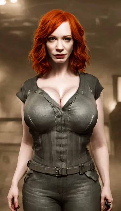 Prompt: Christina Hendricks, perfectly-centered-photograph of Christina Hendricks, sweaty, dynamic action pose, insane, intricate, highly detailed, Zeiss Lens, smooth, sharp focus, Unreal Engine 5, Octane Render, Redshift, 8K