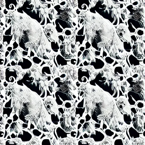 Image similar to exquisite white samoyed dog print with beautiful and high resolution elements developed into seamless patterns