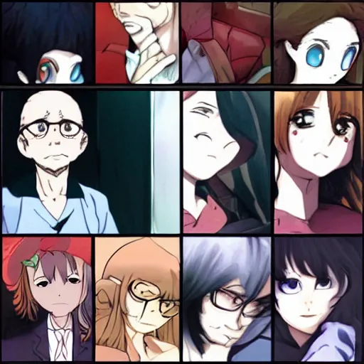 Image similar to hannibal lector in the style of anime, in the style of holic