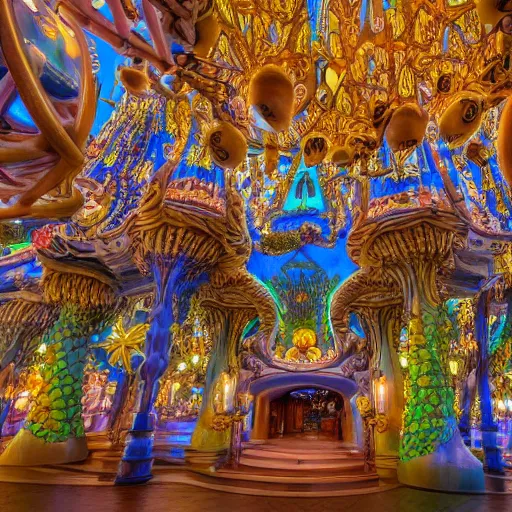 Image similar to disneyland designed by antoni gaudi, highly detailed, 4 k