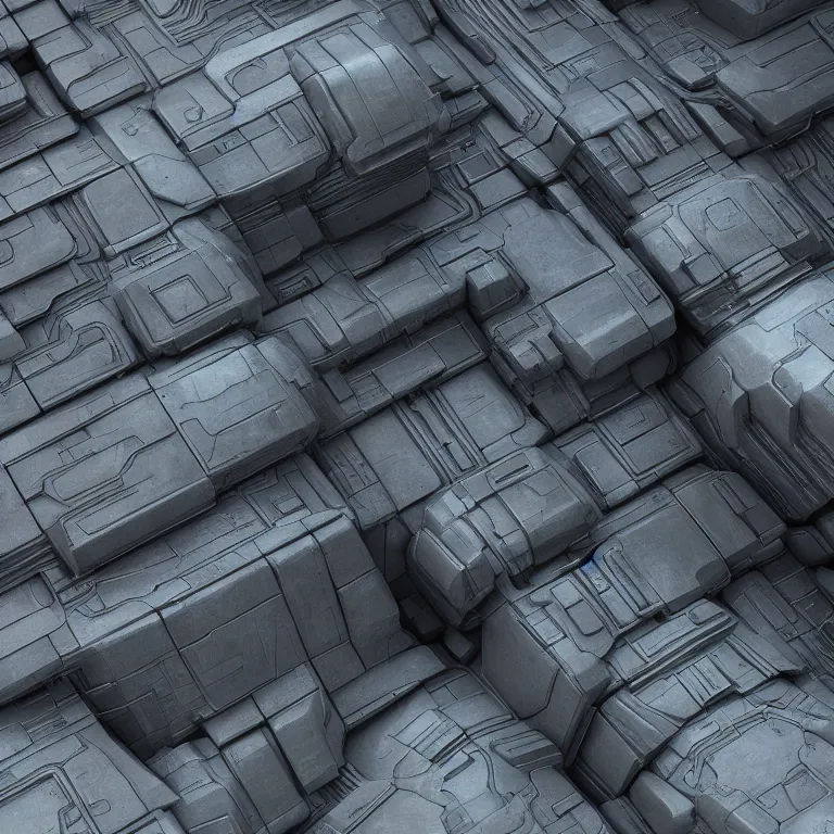 Image similar to normal map for futuristic high tech greeble, normal map color palette, normal channel, bump channel, 3 d resource, cgi, substance painter, c 4 d, redshift, octane, free texture, 4 k, high quality