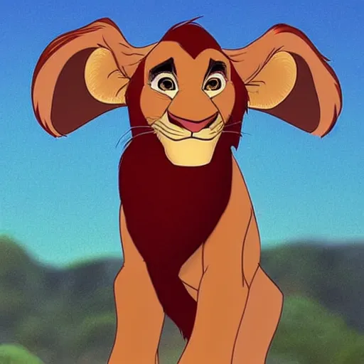 Image similar to simba from the lion king as a human