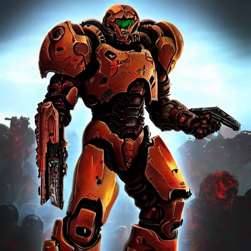 Image similar to doom slayer from doom eternal