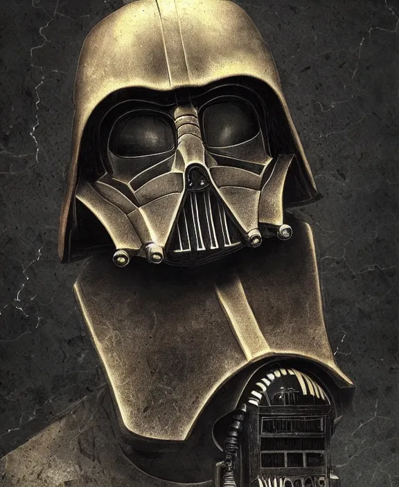 Prompt: steampunk darth vader by HR Giger and Beksiński, 4k resolution, detailed, trending on artstation