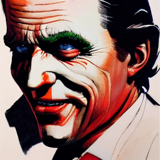 Prompt: photorealistic picture, by bob peak and alex ross, arthur fleck joker realistic comic panel, gouache and wash paints, fine details, fine intricate, fine facial proportionate, fine body proportionate, fine fix broken line, fine fix duplicate line, fine background proportionate, smooth focus, sharp details, bokeh, 4 k, fine 5 k details