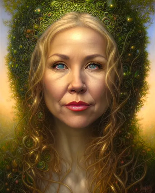 Image similar to detailed portrait of christina applegate apple!! gate!! by tomasz alen kopera and peter mohrbacher and johanna martine! and margaret keane! coherent luminescent