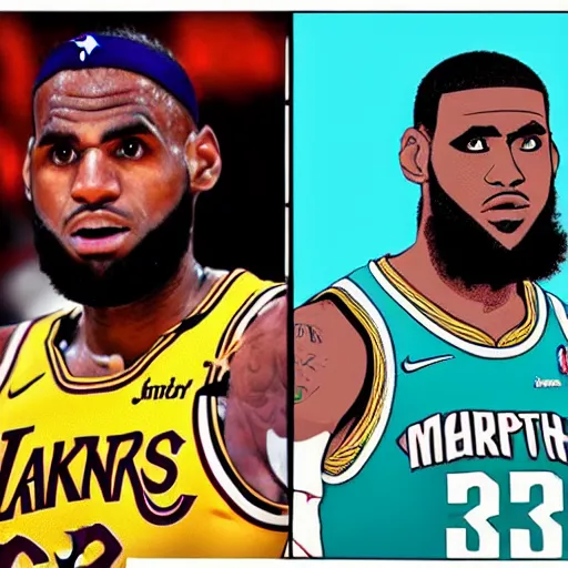 Prompt: anime LeBron James