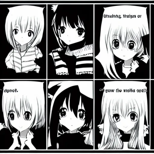 Image similar to shoujo manga in the style of yuyuko takemiya, black and white four panel 4 koma manga