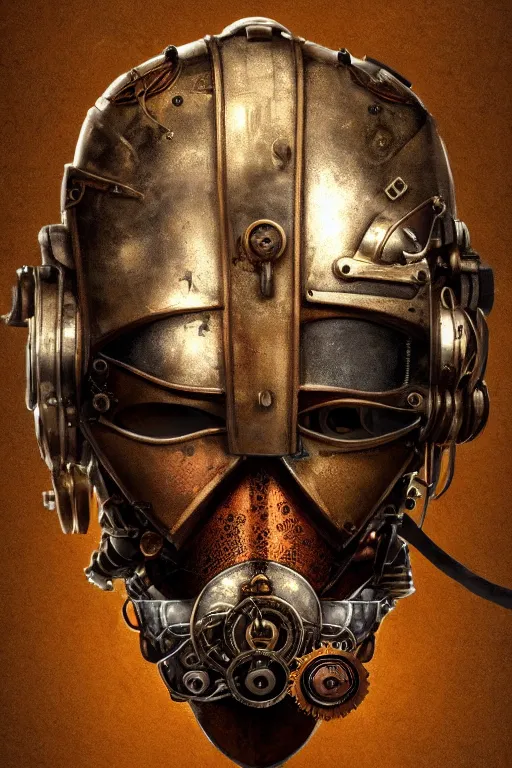 Image similar to steampunk helmet fantasy art mask robot ninja stylized digital illustration sharp focus, elegant intricate digital painting artstation concept art global illumination ray tracing advanced technology chaykin howard and campionpascale and cooke darwyn and davis jack