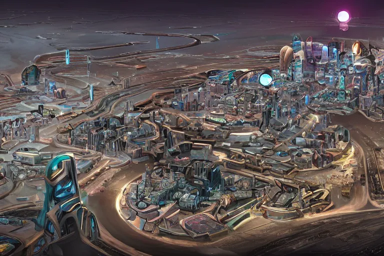 Prompt: cyberpunk futuristic city with advanced civilization, sportscars with expensive streets, with gold intricate details, advanced civilization, at Salar De Uyuni, unique formations on the surface of salt crystallization, sandwiched between sedimentary deposits, bubbling geysers, luxurious, digital painting, concept art, sharp focus, from Star Trek 2021, illustration, by WLOP and Ruan Jia and Mandy Jurgens and William-Adolphe Bouguereau, Artgerm