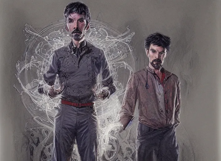 Image similar to a highly detailed ghostly portrait of stephen strange, james gurney, james jean