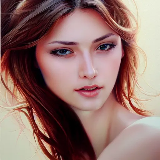 Image similar to photo of a gorgeous young woman in the style of stefan kostic, realistic, sharp focus, 8k high definition, insanely detailed, intricate, elegant, art by stanley lau and artgerm