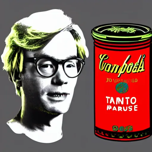 Prompt: andy warhol portait of watties tomato sauce. 4k concept art. artstation. award winning