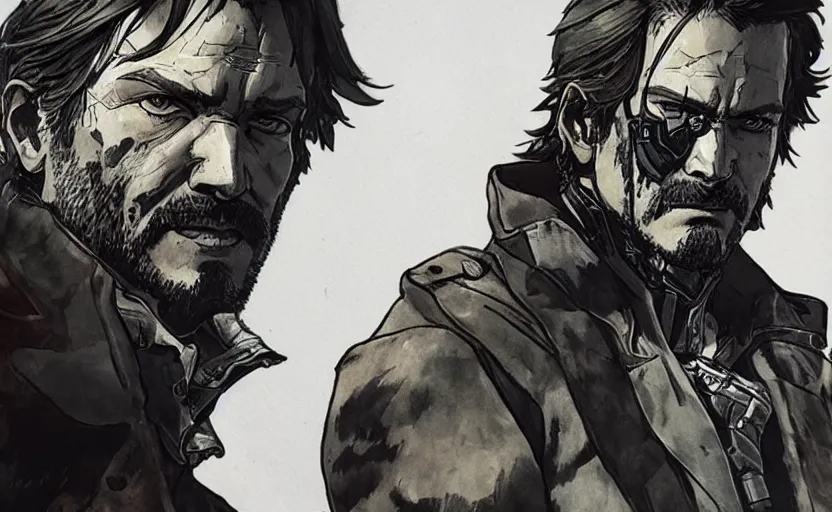 Image similar to yoji shinkawa drawing of arthur morgan,