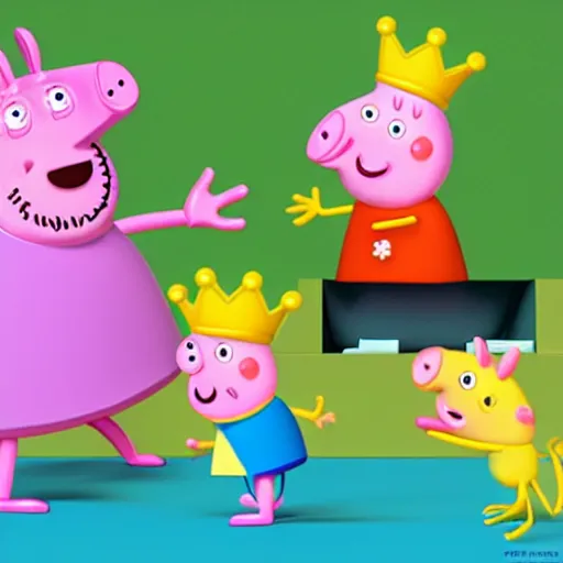 Image similar to blender 3 d rendition, peppa pig, carlos ortega elizalde, derek spears, rayn, daniel bel, ahmad merheb, tomstrzal