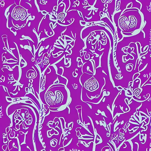 Image similar to Icon for a fashion designing company called WildFlower,purple background, floral, simple