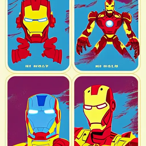 Prompt: iron man in old disney 9 0's style