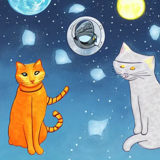 Image similar to ultra cats in space