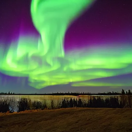 Prompt: geomagnetic aurora storm