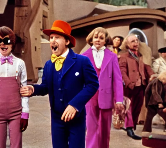 Prompt: color film still from movie willy wonka and the chocolate factory 1971 staring joe biden , XF IQ4, 150MP, 50mm, F1.4, ISO 200, 1/160s, natural light