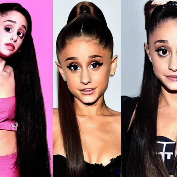 Prompt: ariana grande without makeup by tim burton