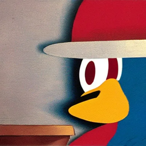 Prompt: donald duck painted by magritte