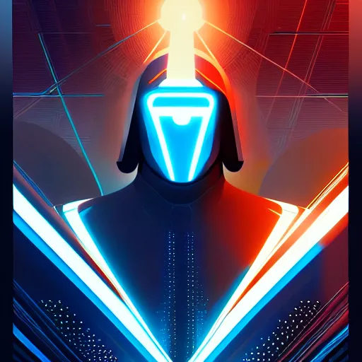 Image similar to tron legacy jesus, hyper realistic, concept art, intricate, hyper detailed, smooth, sharp focus, illustration. artstation, rutkowski, gurney, alphonse mucha