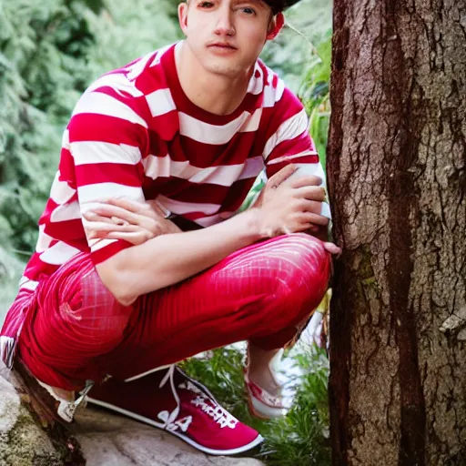 Prompt: Waldo, photoshoot