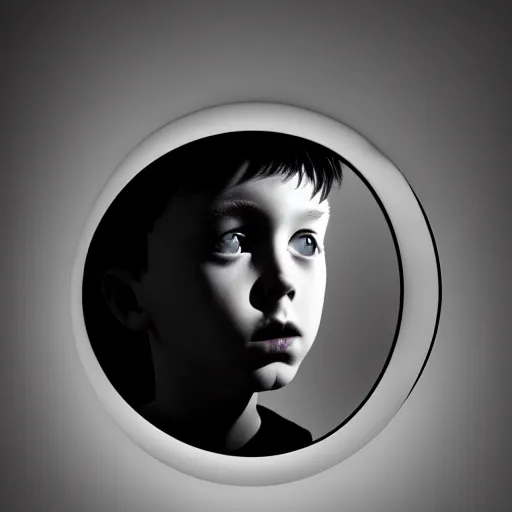 Image similar to the young sadness boy looks at mirror and see himself as wise old man by concept art, character art, masterpiece, finction, wisdom, imagination, weirdness, epic, ultimate, ultra detailed, smooth, sharp focus, cinematic, black background, soft lighting, 8 k hd resolution, high quality image