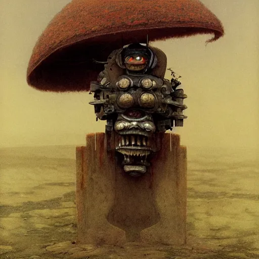 Image similar to style by millais, ( ( ( ( ( ( ( ( by beksinski ) ) ) ) ) ) ) ), portrait painting of mechanical yokai, 8 k, highly detailed, octane render, by millais,