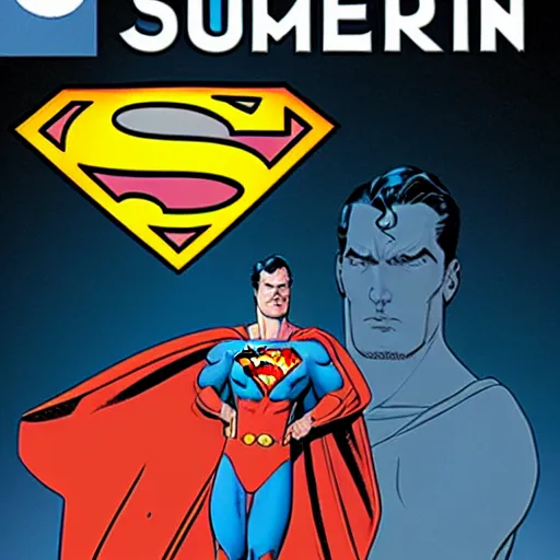 Prompt: superman comic book cover, frank quitely style