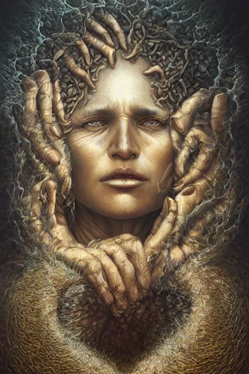 Prompt: the first men by tomasz alen kopera.