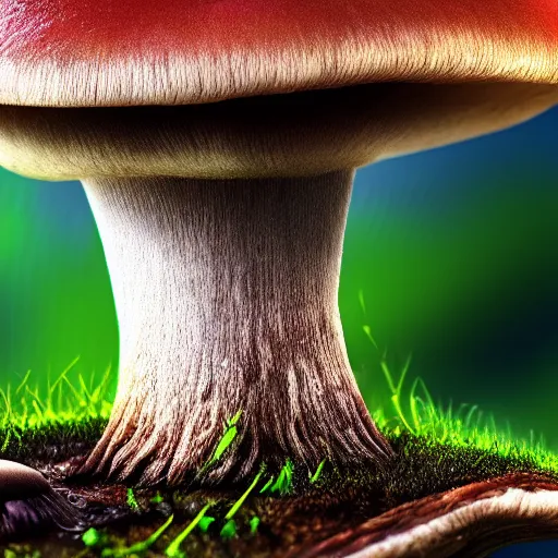 Image similar to mushroom mind trip real life, 8 k, 4 k uhd, realistic, hyper realistic, super detailed, very detailed, detailed