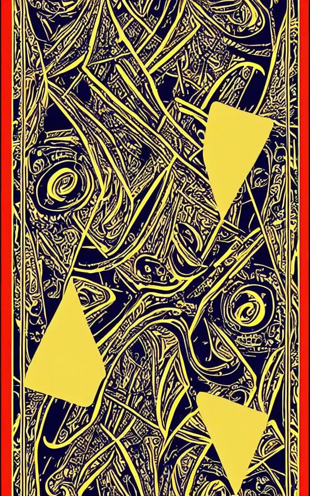 Image similar to a modern art piece in the style of a playing card, high quality, 4k