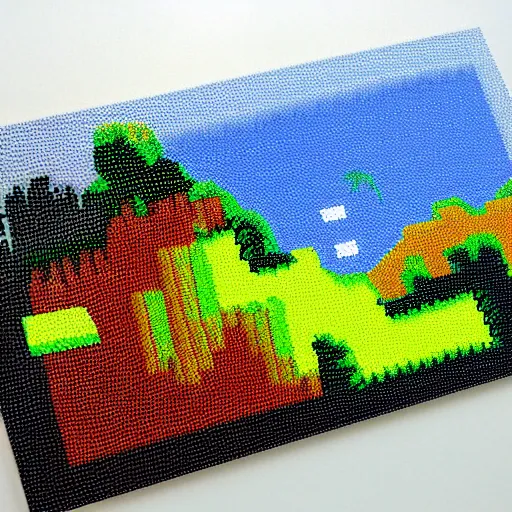 Image similar to pixel art landscape by kai vermehr, steffen sauerteig, svend smital