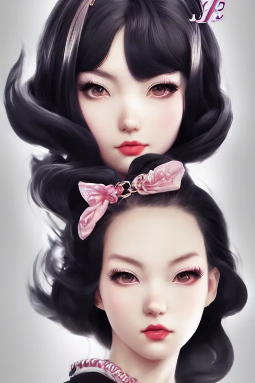 Image similar to a pin up and beautiful fashion charming dreamlke japan girl with lv jewelry, character art, art by artgerm lau and wlop and and ilya kuvshinov and john singer sargent, hyperdetailed, 8 k realistic, symmetrical, frostbite 3 engine, cryengine, dof, trending on artstation, digital art