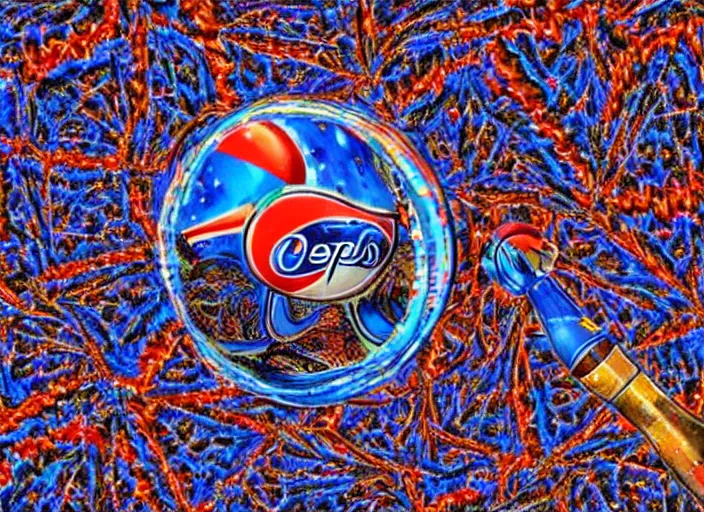 Prompt: pepsi howitzer, deepdream