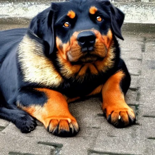 Prompt: Rottweiler seal hybrid