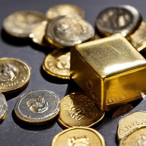 Image similar to a juul, sitting on a pile of gold coins