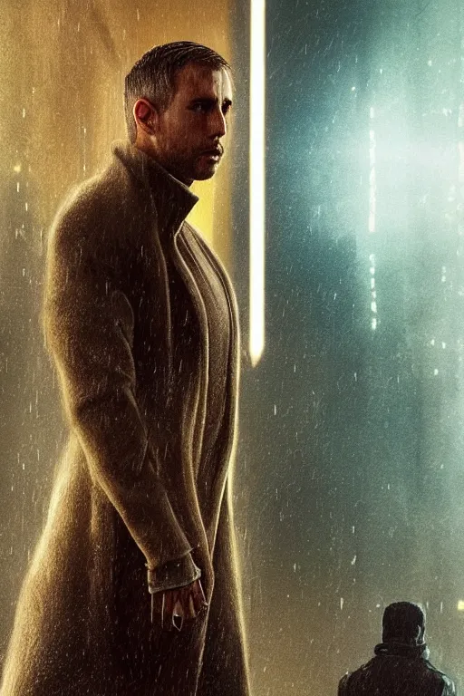 Image similar to concept art of a person from the film bladerunner 2 0 4 9