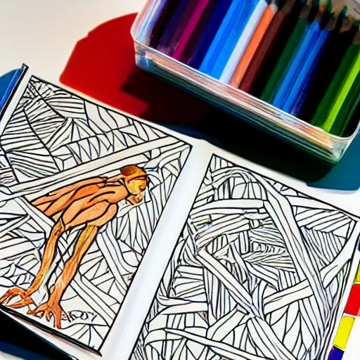 Image similar to otzi, coloring book,
