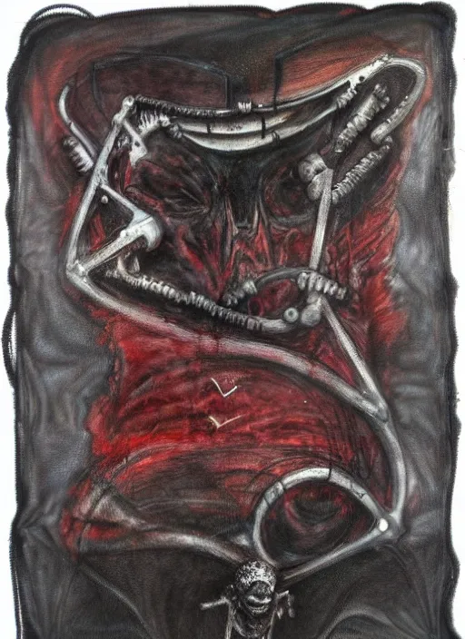 Image similar to biomechanical talisman of evil stygian rituals, god of darkness by maggi mcdonald, mark rothko, sabina klein